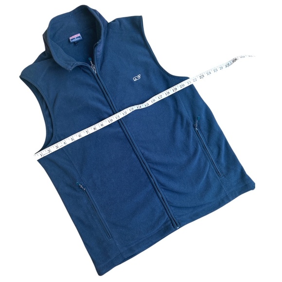 Men’s Vineyard Vines Navy Fleece Vest Size M - Picture 1 of 6